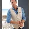 A Fish Named Fred Linen-Look Vest