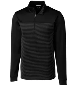 Cutter & Buck Traverse Stripe Interlock Half Zip Pullover