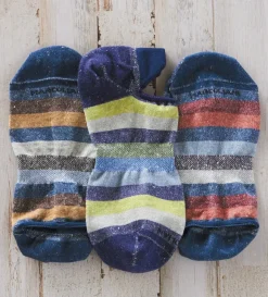 Marcoliani Invisible Touch Striped Sneaker Socks