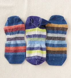 Marcoliani Invisible Touch Striped Sneaker Socks