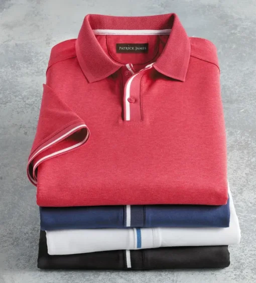 Patrick James Aqua Cotton Polo