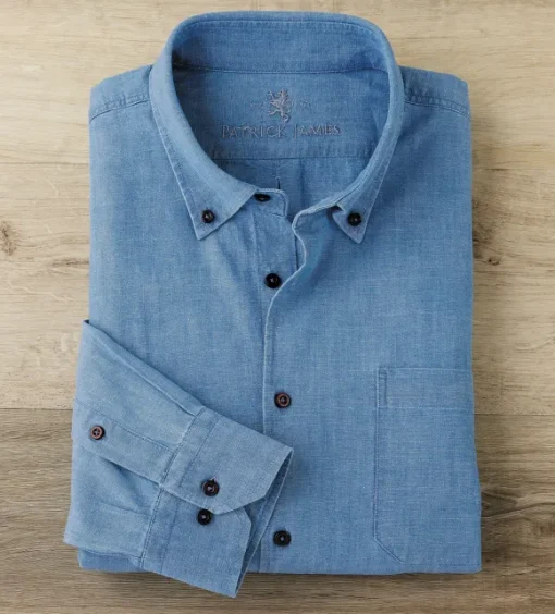 Patrick James Chambray Long Sleeve Shirt