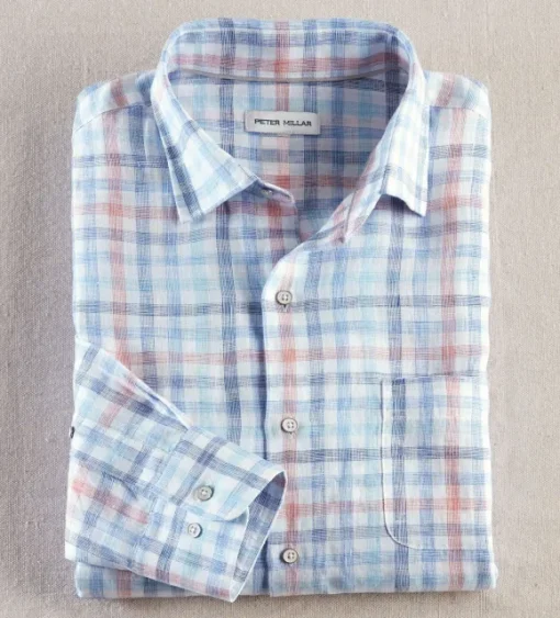 Peter Millar Breakwater Check Long Sleeve Shirt