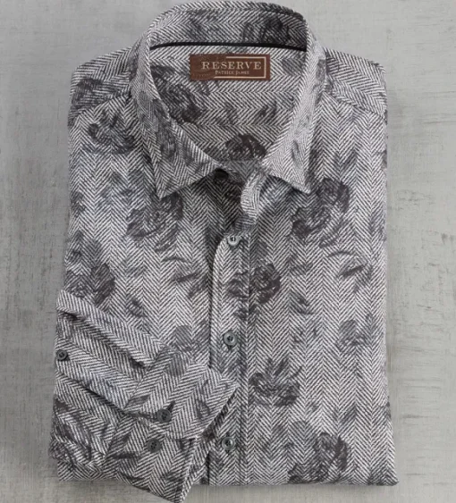 Reserve Floral Print Long Sleeve Sport Shirt