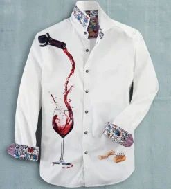 Robert Graham Pinot Noir Pour Long Sleeve Sport Shirt
