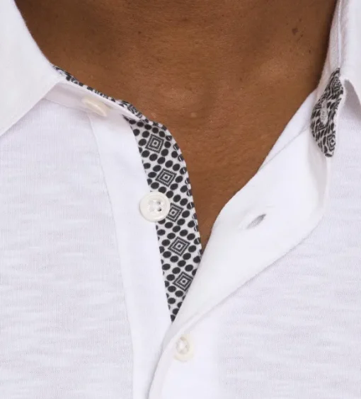Robert Graham Short Sleeve Vandam Knit Polo