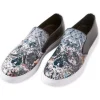 Robert Graham Turney Skull Leather Slip-On Shoes