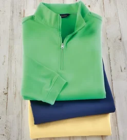 Scott Barber Tech Pique Quarter-Zip Pullover