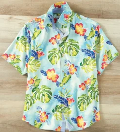 Tommy Bahama Fiesta Keys Silk Short Sleeve Sport Shirt