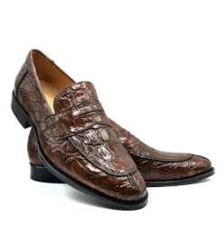Zelli Roma Genuine Crocodile Slip-On Loafer