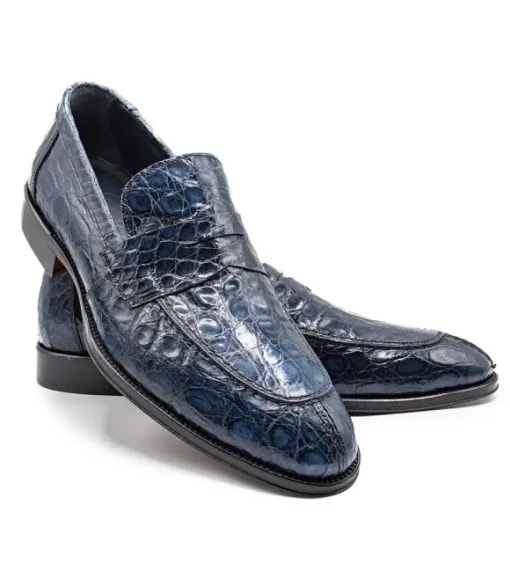 Zelli Roma Genuine Crocodile Slip-On Loafer