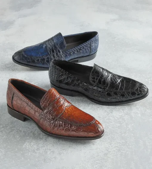 Zelli Roma Genuine Crocodile Slip-On Loafer