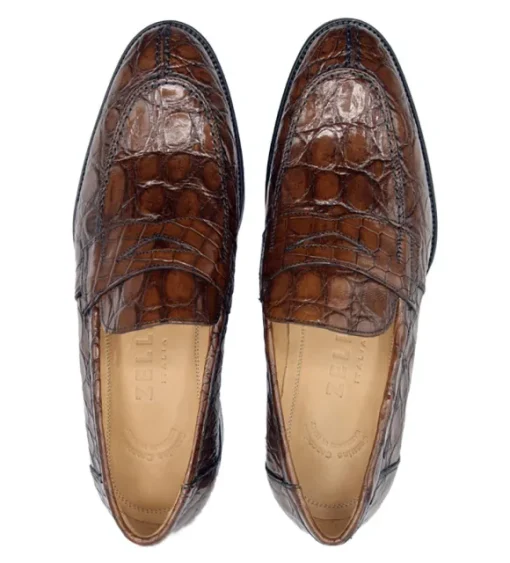 Zelli Roma Genuine Crocodile Slip-On Loafer