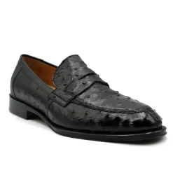 Zelli Roma Genuine Ostrich Quill Slip-On Loafer